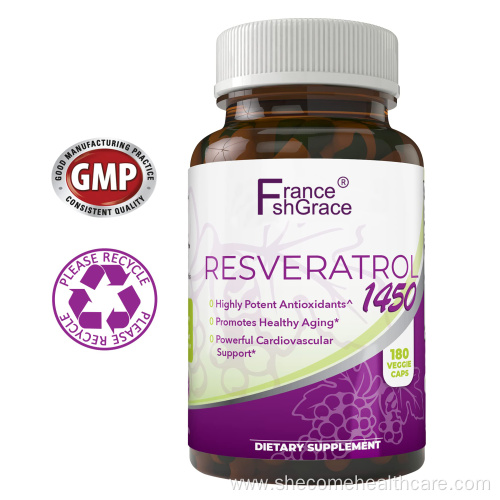 Trans Resveratrol Supplemen Promotes Anti-Aging capsules